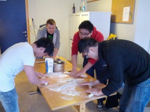 Making dumpling dough