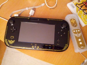 Zelda Wii U Gamepad and Zelda Wii Motion Plus controller