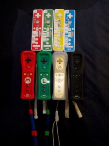 I wanted to buy more MotionPlus controllers, and found those awesome Mario and Luigi Limited Edition ones in Taipei, so now I've got MotionPlus controllers in all kinds of colors!
